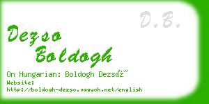 dezso boldogh business card